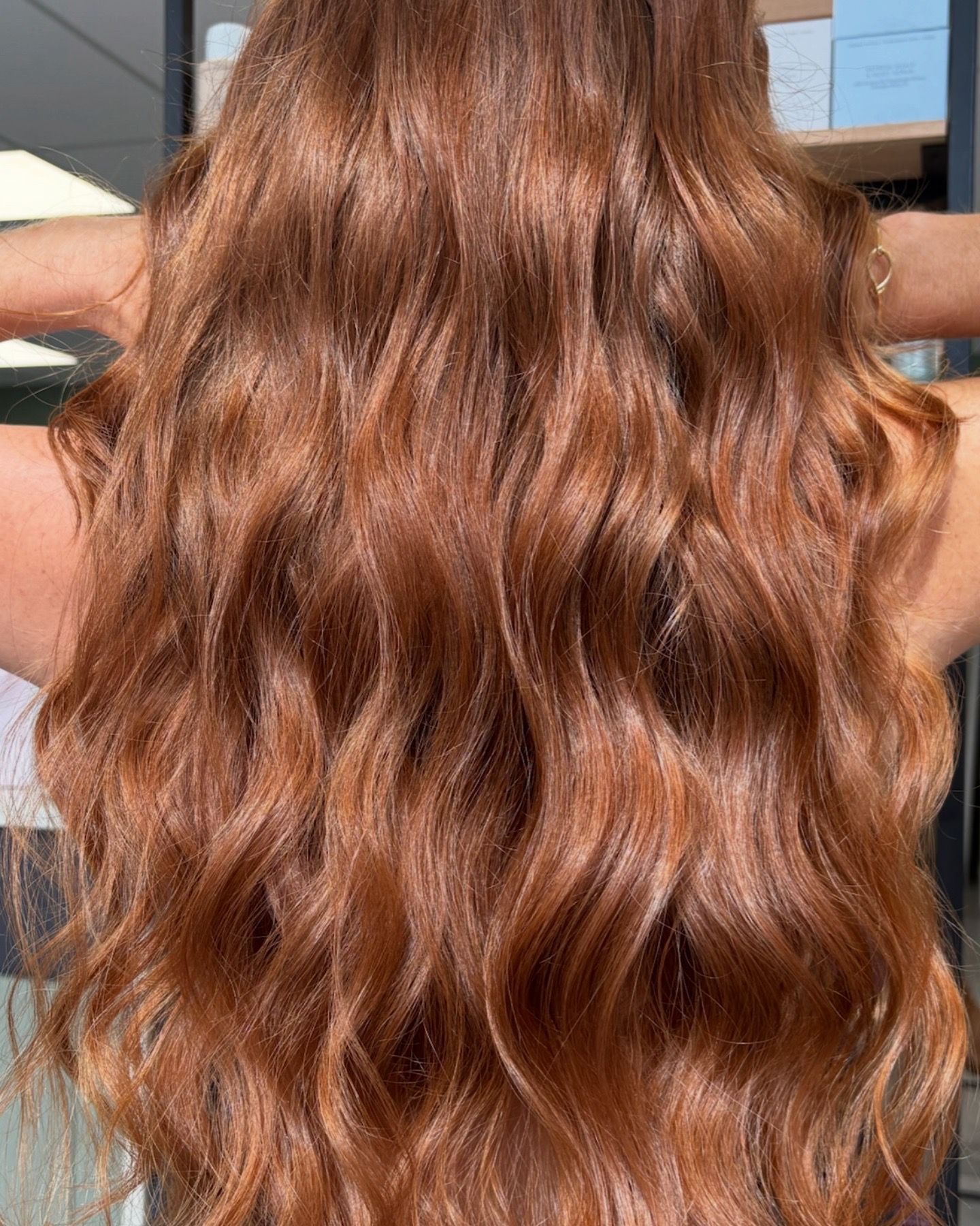 Long, wavy auburn hair — Blackwell Hair In Woree, QLD