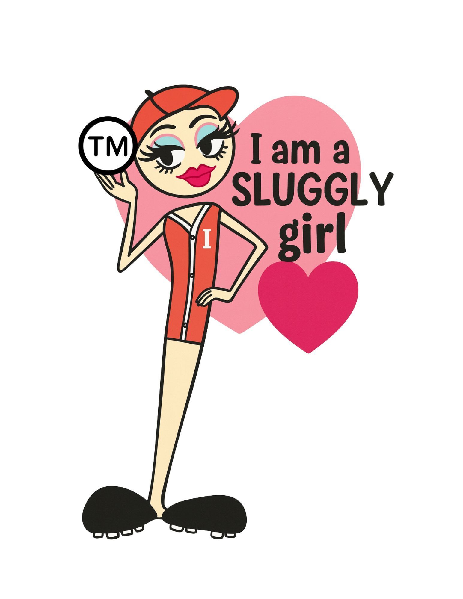 Sluggy cartoon character design for girls