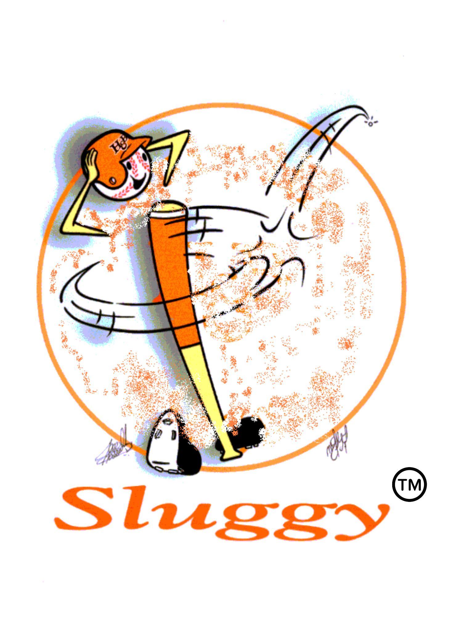 Early Sluggy character logo design