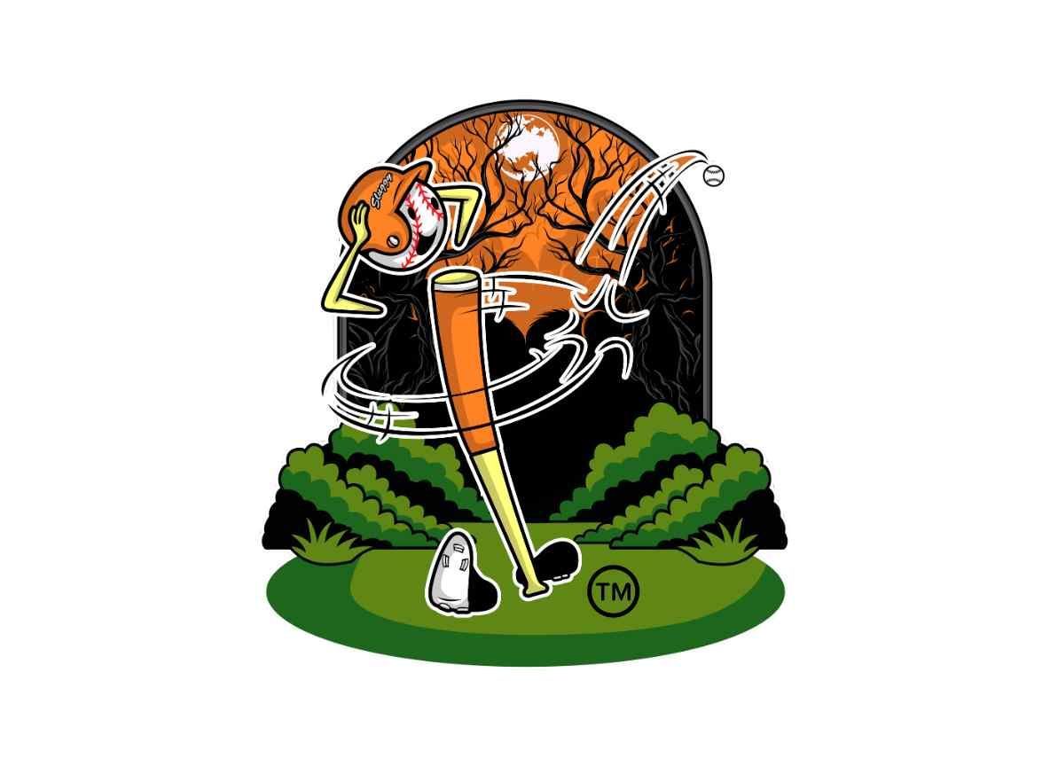 Sluggy character Halloween illustration