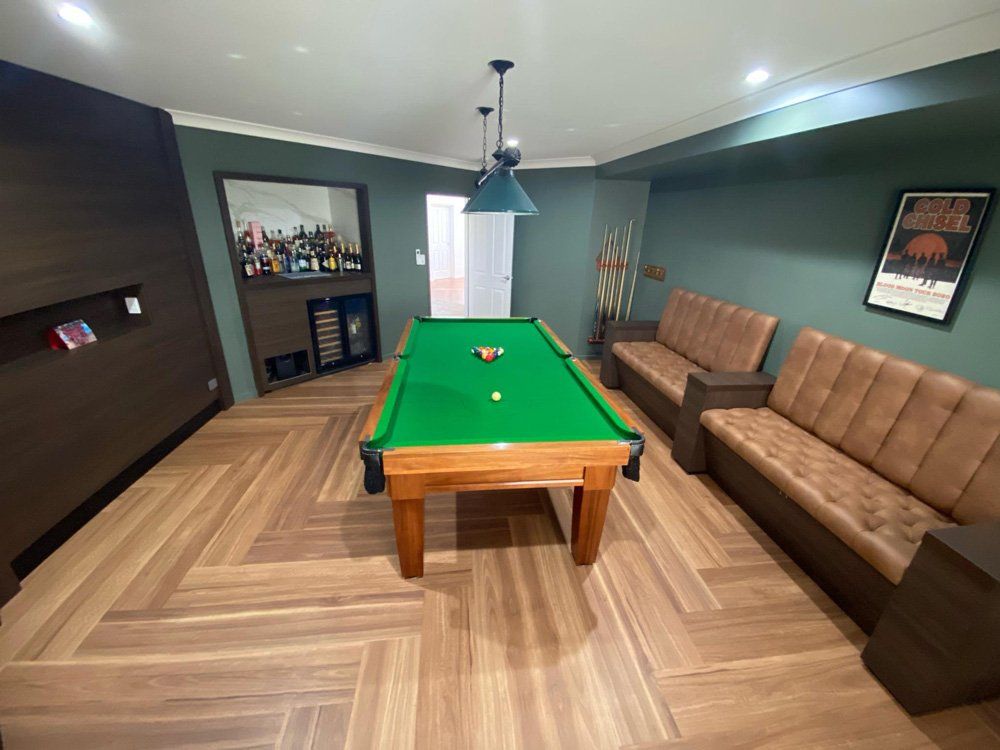 Karndean Plank Herringbone in Games Room - Flooring in Alice Springs, NT