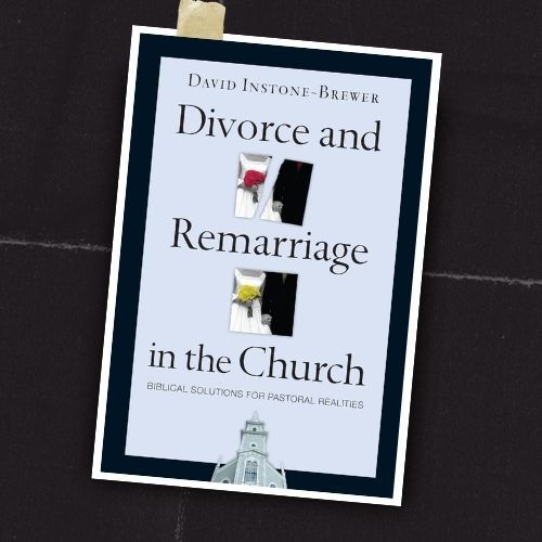 Book cover titled “Divorce and Remarriage in the Church” on a dark background.