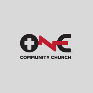 NFC Community Church logo in black and red with a white cross in a black circle.