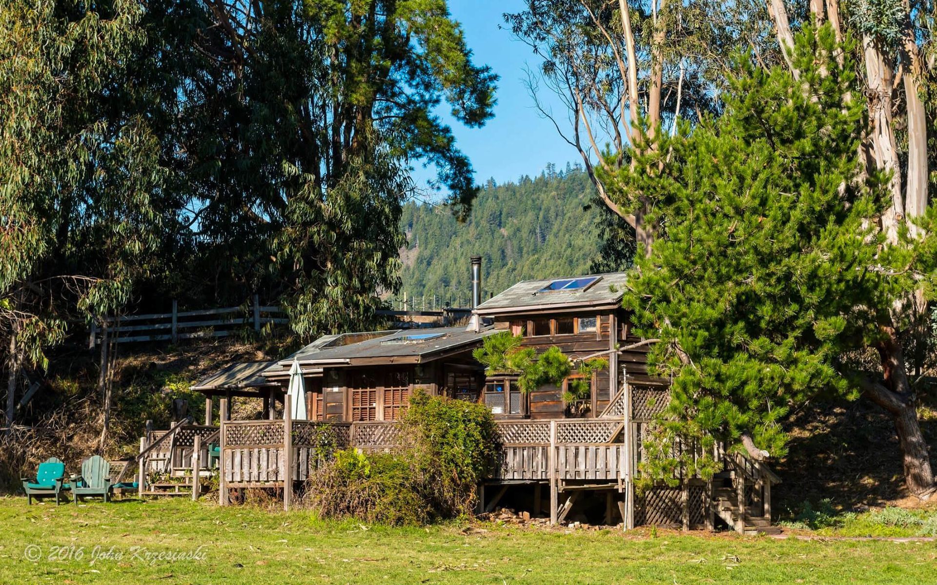 The Beach House Cabin getaway at the Howard Creek Ranch on the Mendocino Coast.
