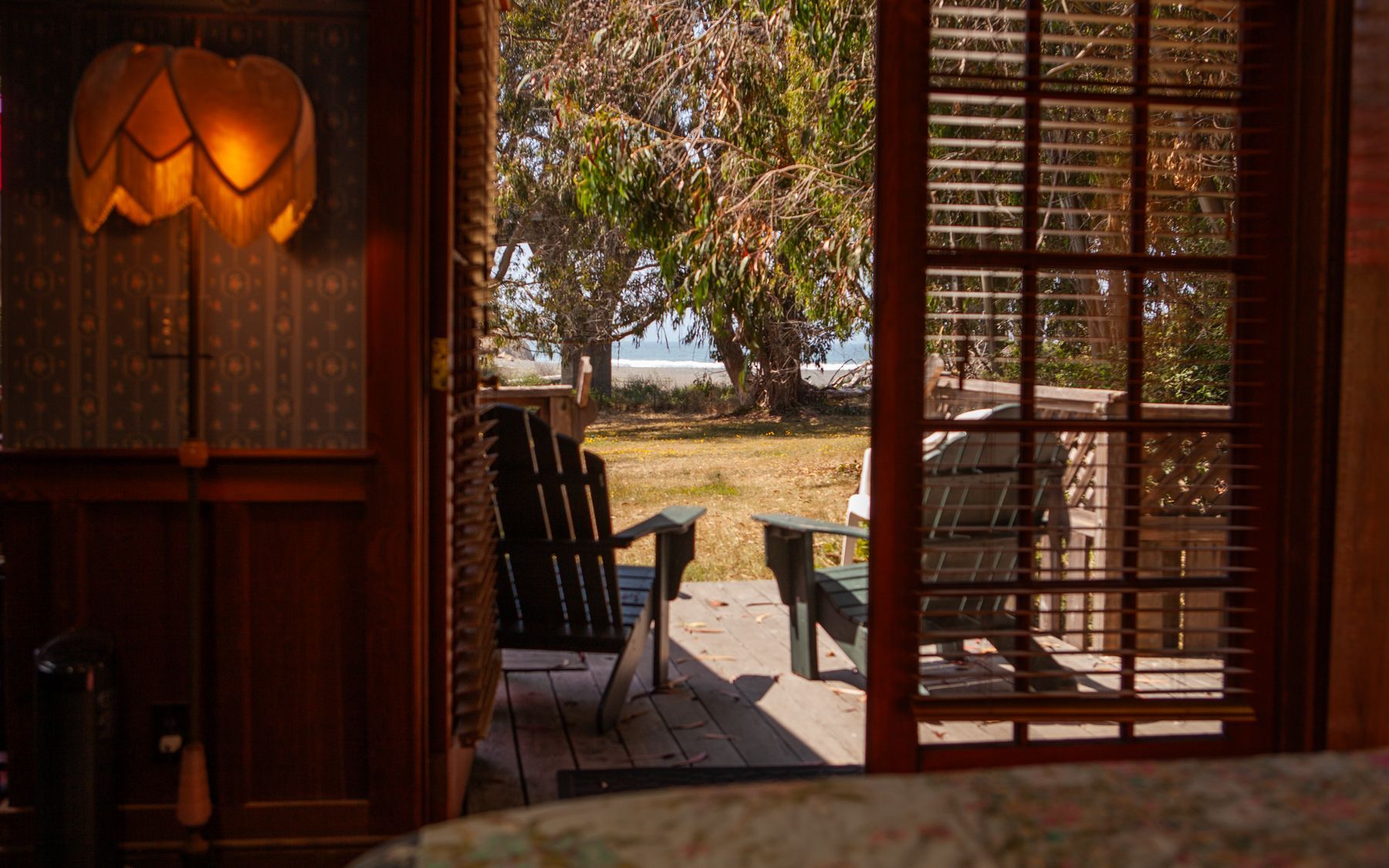 The Beach House Cabin getaway at the Howard Creek Ranch on the Mendocino Coast.