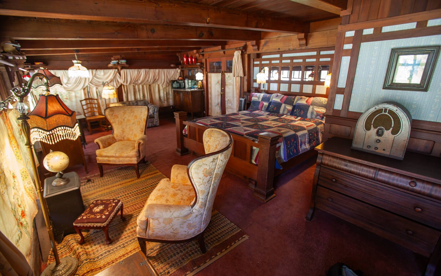 The Captain's Quarters getaway at the Howard Creek Ranch on the Mendocino Coast.