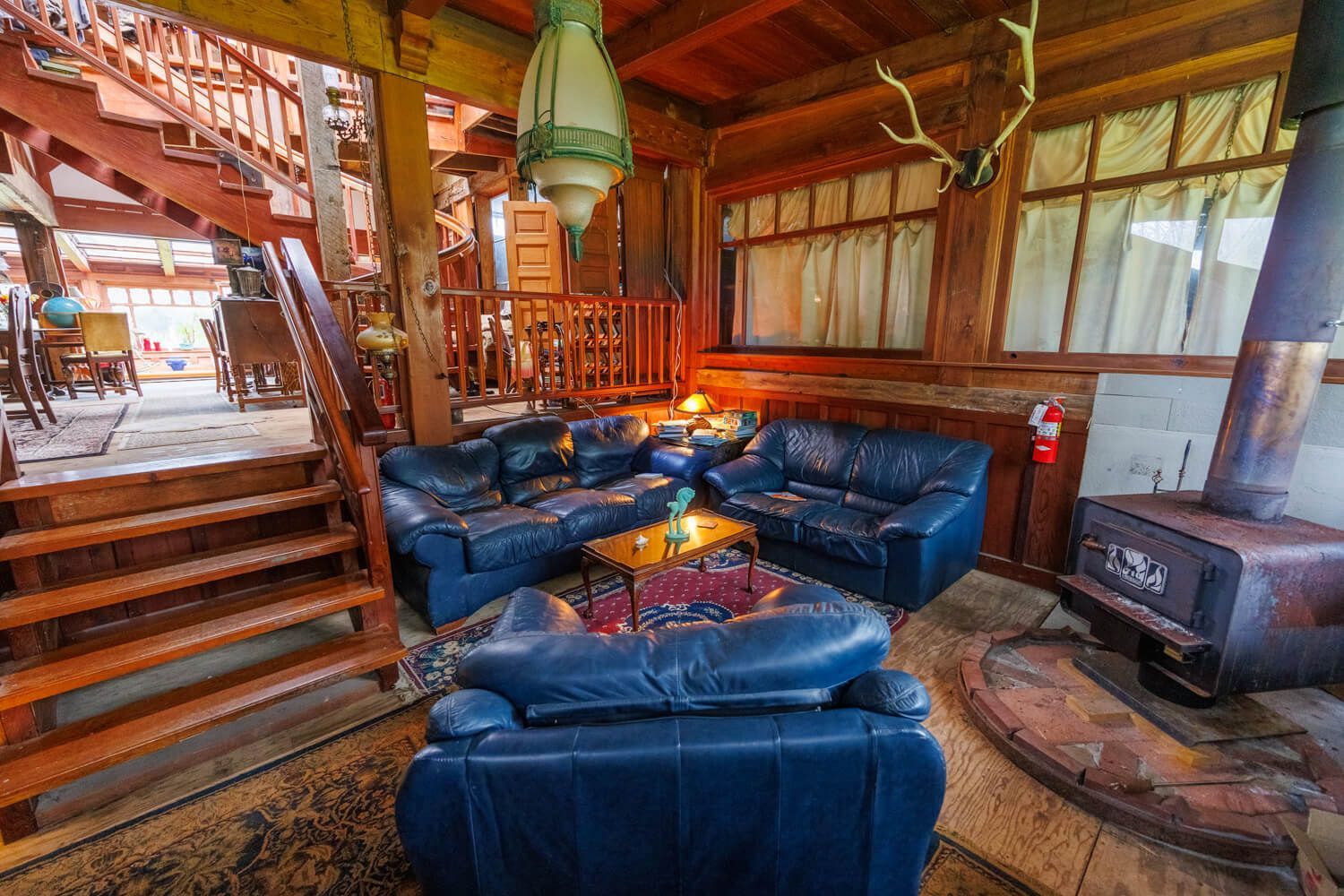 Inside the Carriage Barn at Howard Creek Ranch.