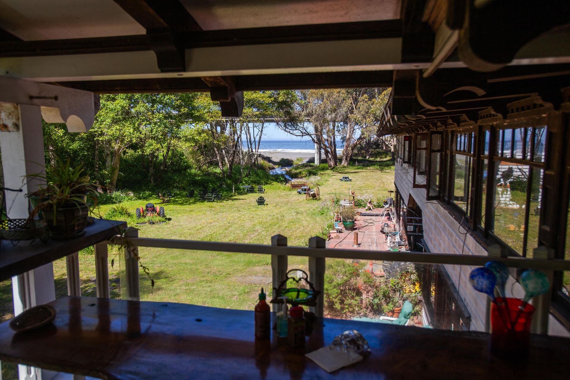Beach views from the Howard Creek Ranch getaway on the North Mendocino Coast.