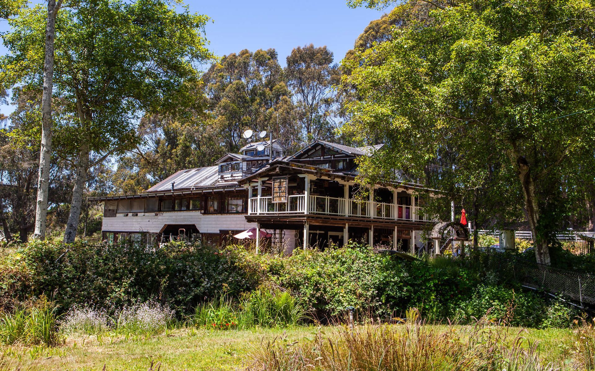 View of the Carriage Barn at the Howard Creek Ranch getaway on the North Mendocino Coast.