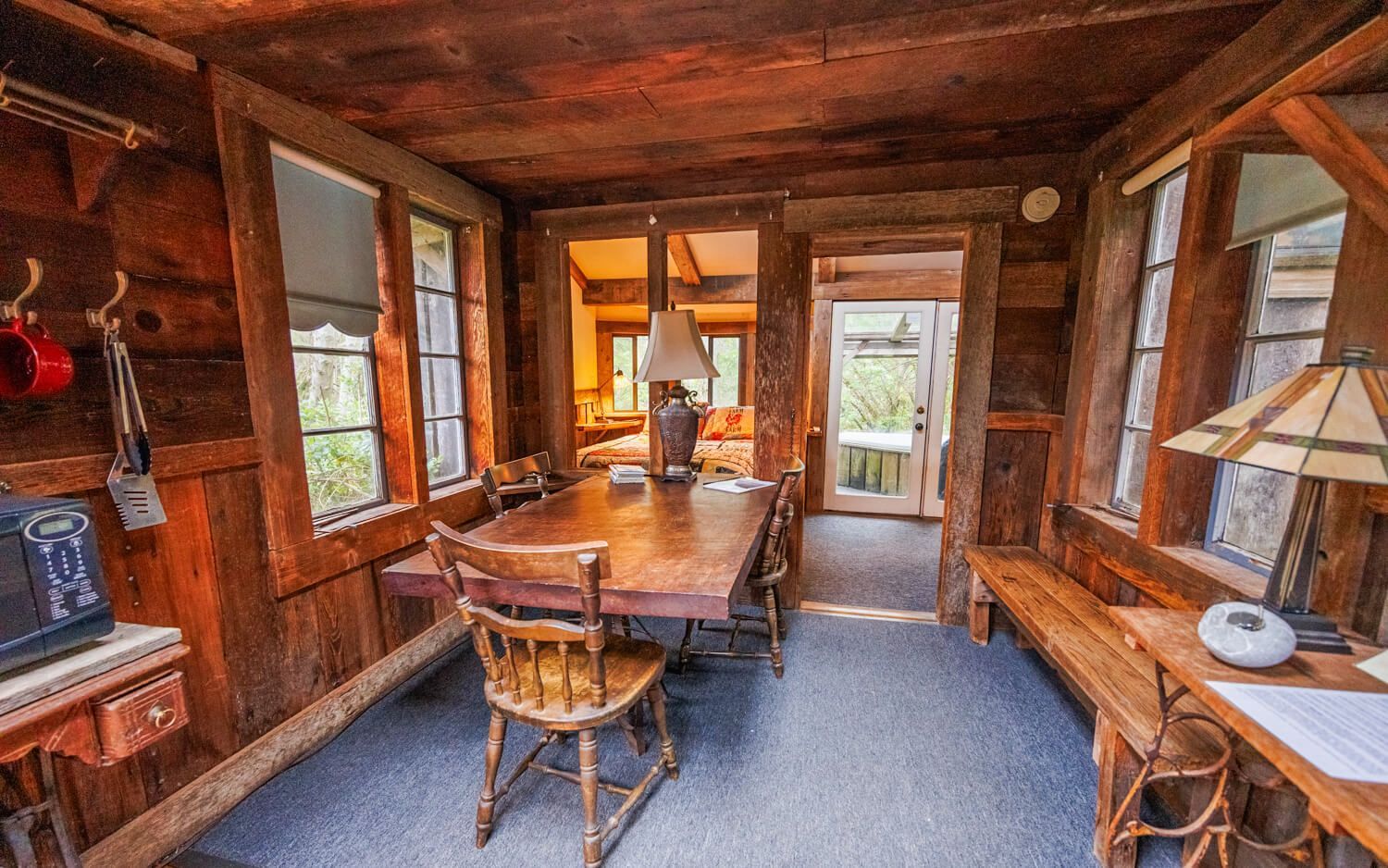 The Meadow Cabin getaway at the Howard Creek Ranch on the Mendocino Coast.