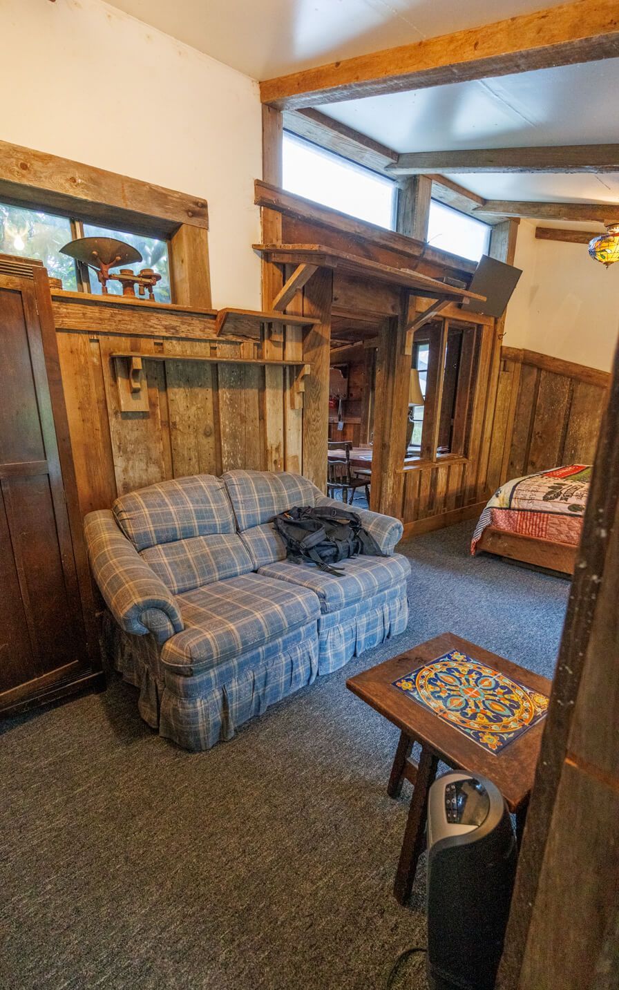 The Meadow Cabin getaway at the Howard Creek Ranch on the Mendocino Coast.