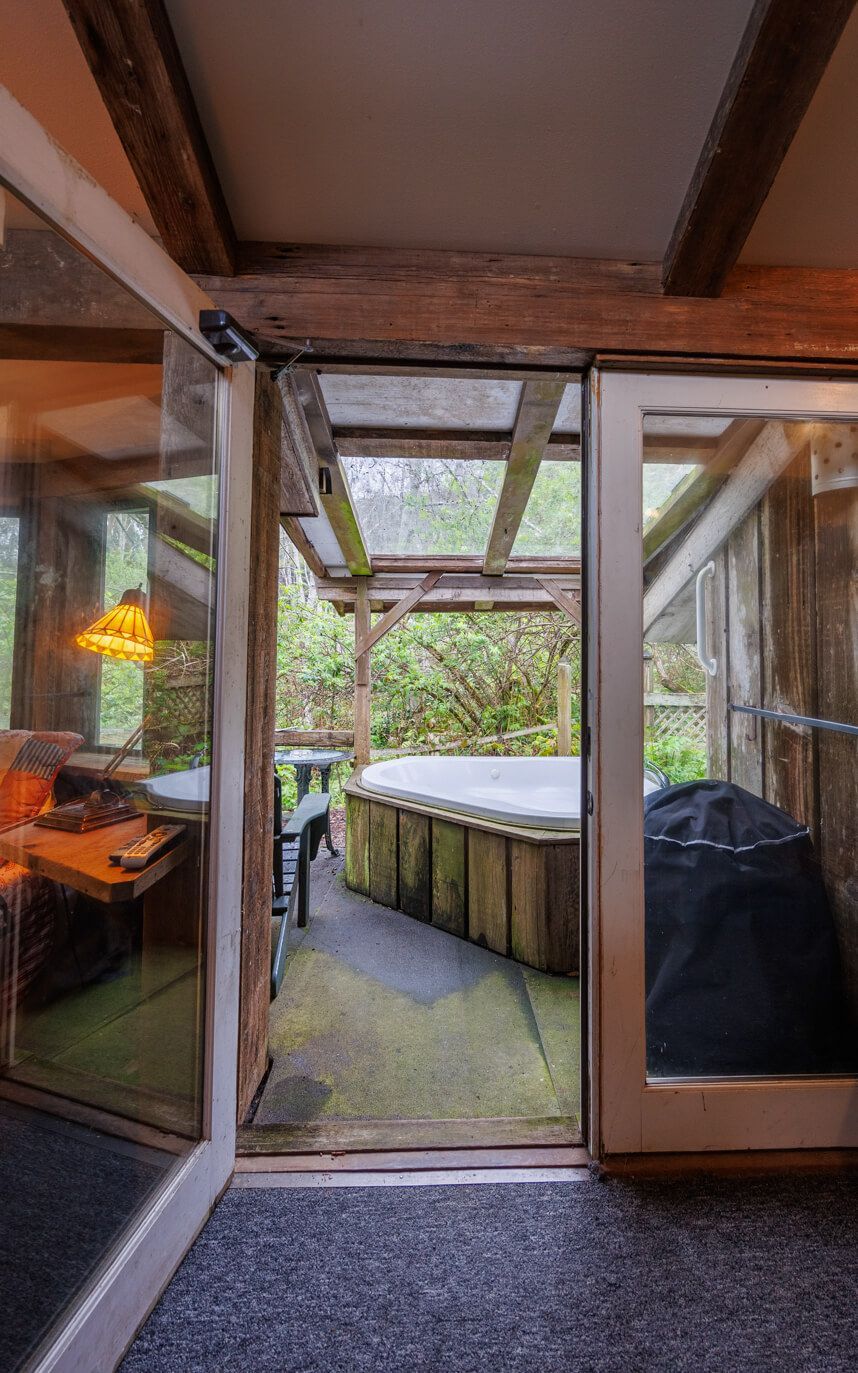 The Meadow Cabin getaway at the Howard Creek Ranch on the Mendocino Coast.