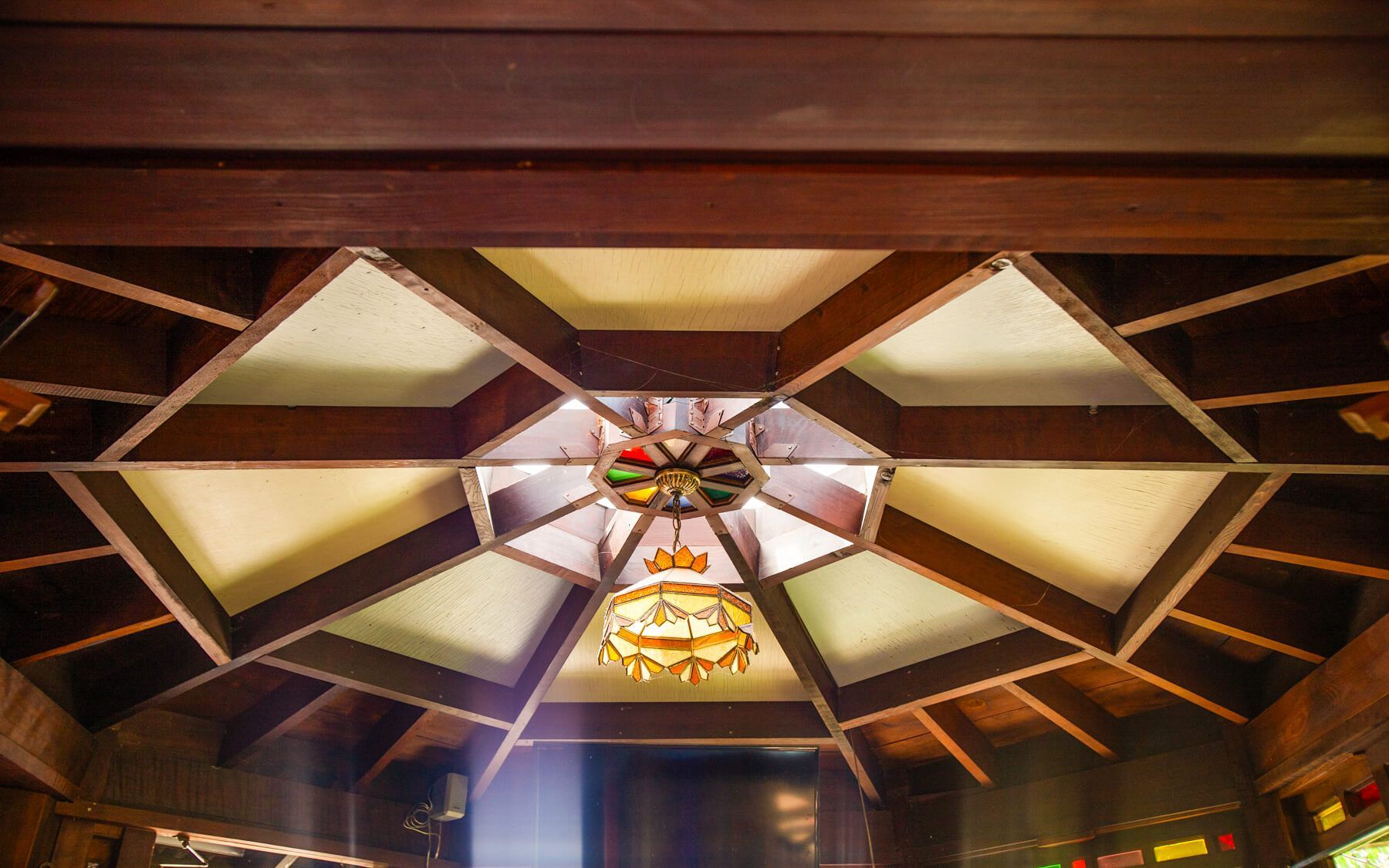 The Octagonal Cabin getaway at the Howard Creek Ranch on the Mendocino Coast.
