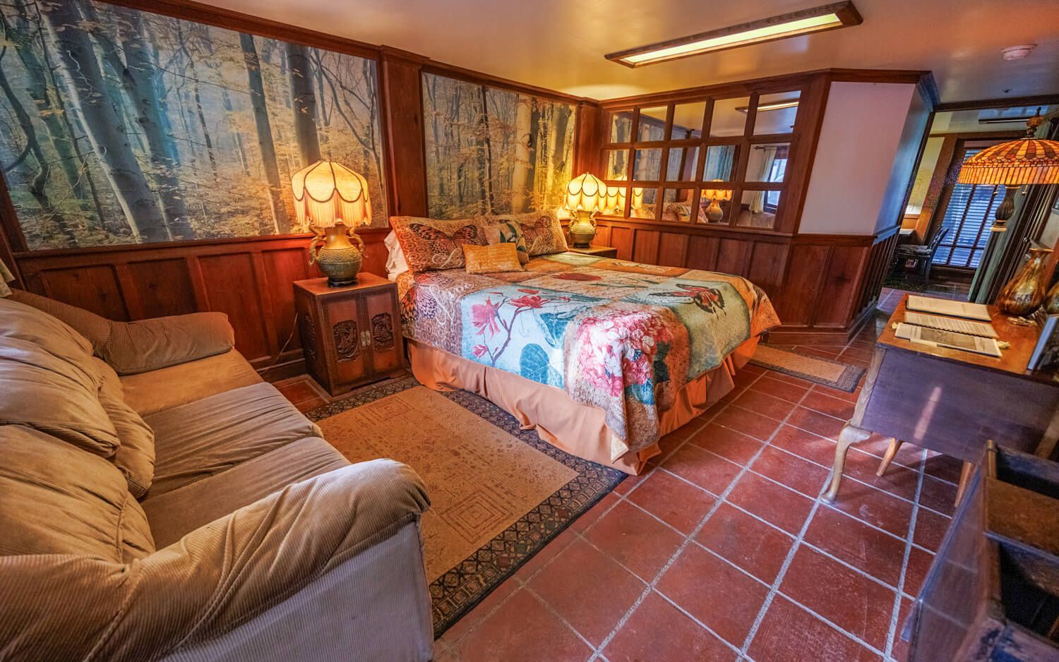 The Willow Room getaway at the Howard Creek Ranch on the Mendocino Coast.