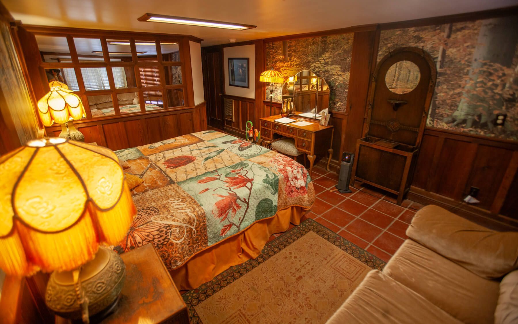 The Willow Room getaway at the Howard Creek Ranch on the Mendocino Coast.