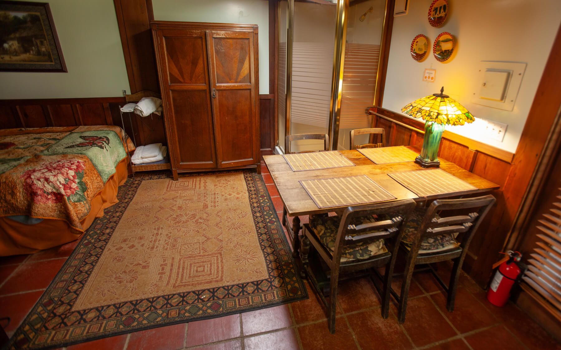 The Willow Room getaway at the Howard Creek Ranch on the Mendocino Coast.
