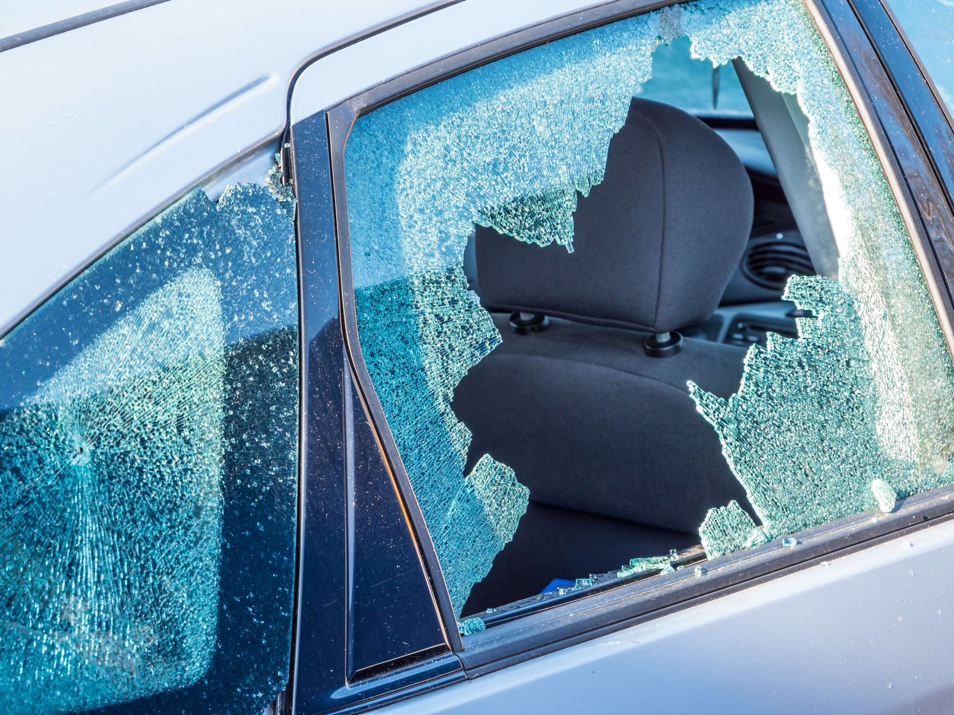 Broken Car Side Glass