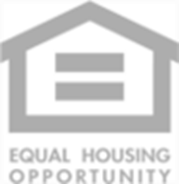 The logo for equal housing opportunity shows a house with two equal bars inside of it.