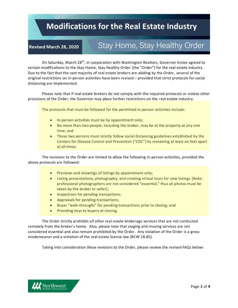 A brochure about modifications for the real estate industry