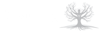 Grayscale logo the title of the company along with an image of a man blended with a tree growing branches and leaves.