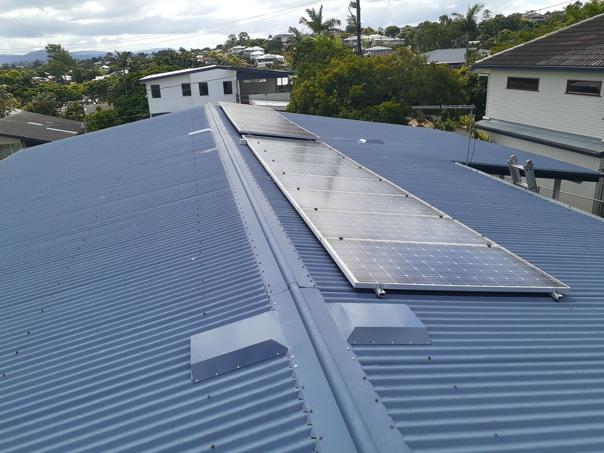 Blue Roof Vents and Solar Panels — Vent Wise in Twin Waters, QLD