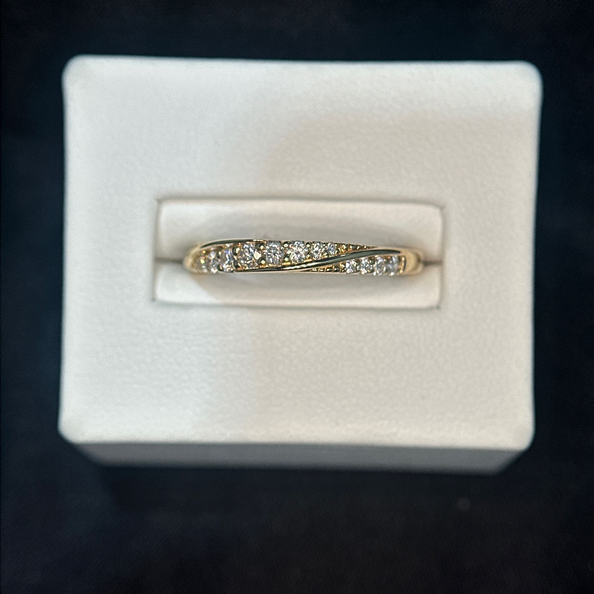 14K Yellow Gold Diamond 0.25 CTW Diamond Twist Band