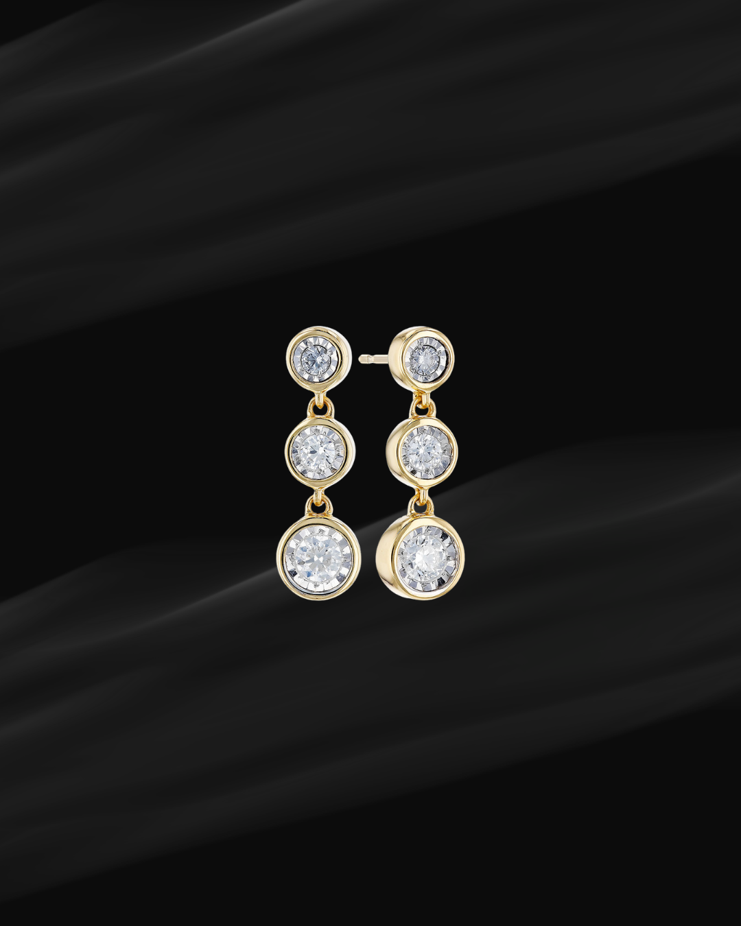 Yellow Gold Station Earrings