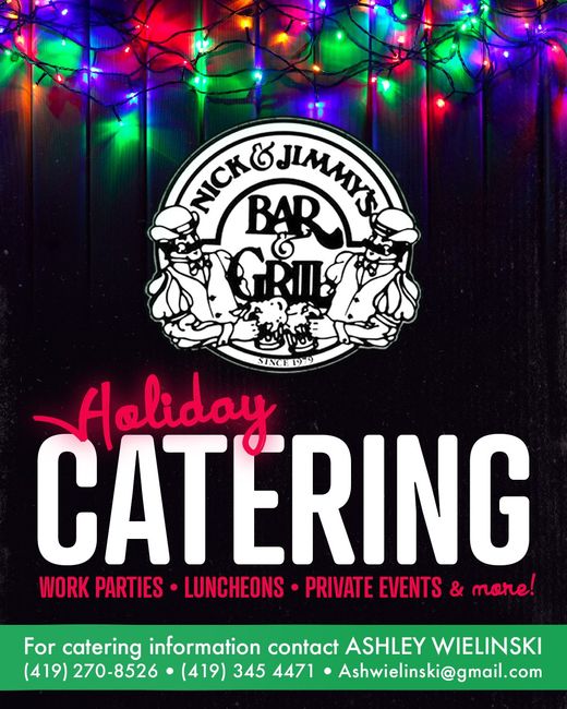 Holiday Catering at Nick and Jimmy's in Toledo, Ohio