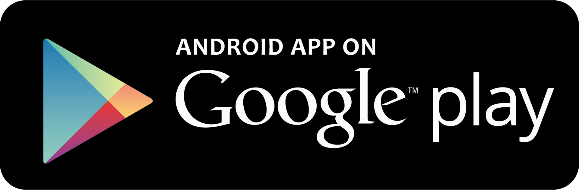 Android app on Google Play button with colorful triangle.