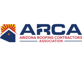 The logo for the arizona roofing contractors association