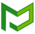 A green m on a white background.