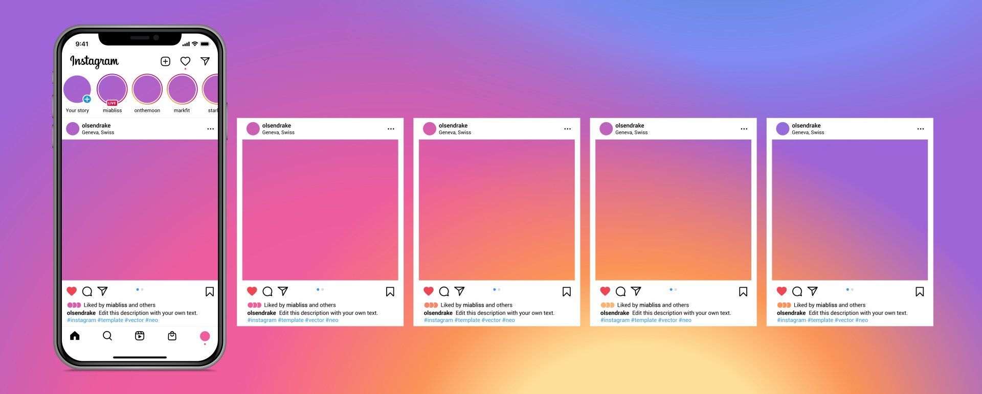 Instagram on phone