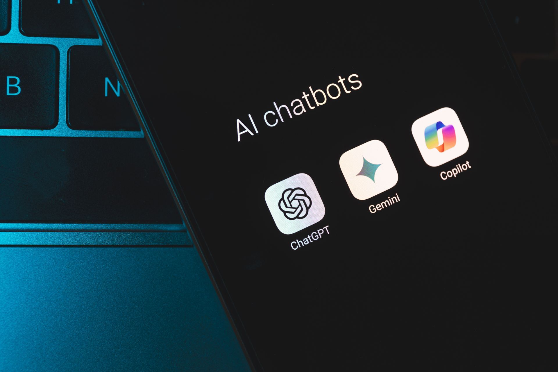 A close up of a cell phone with the app ai chatbots on it.