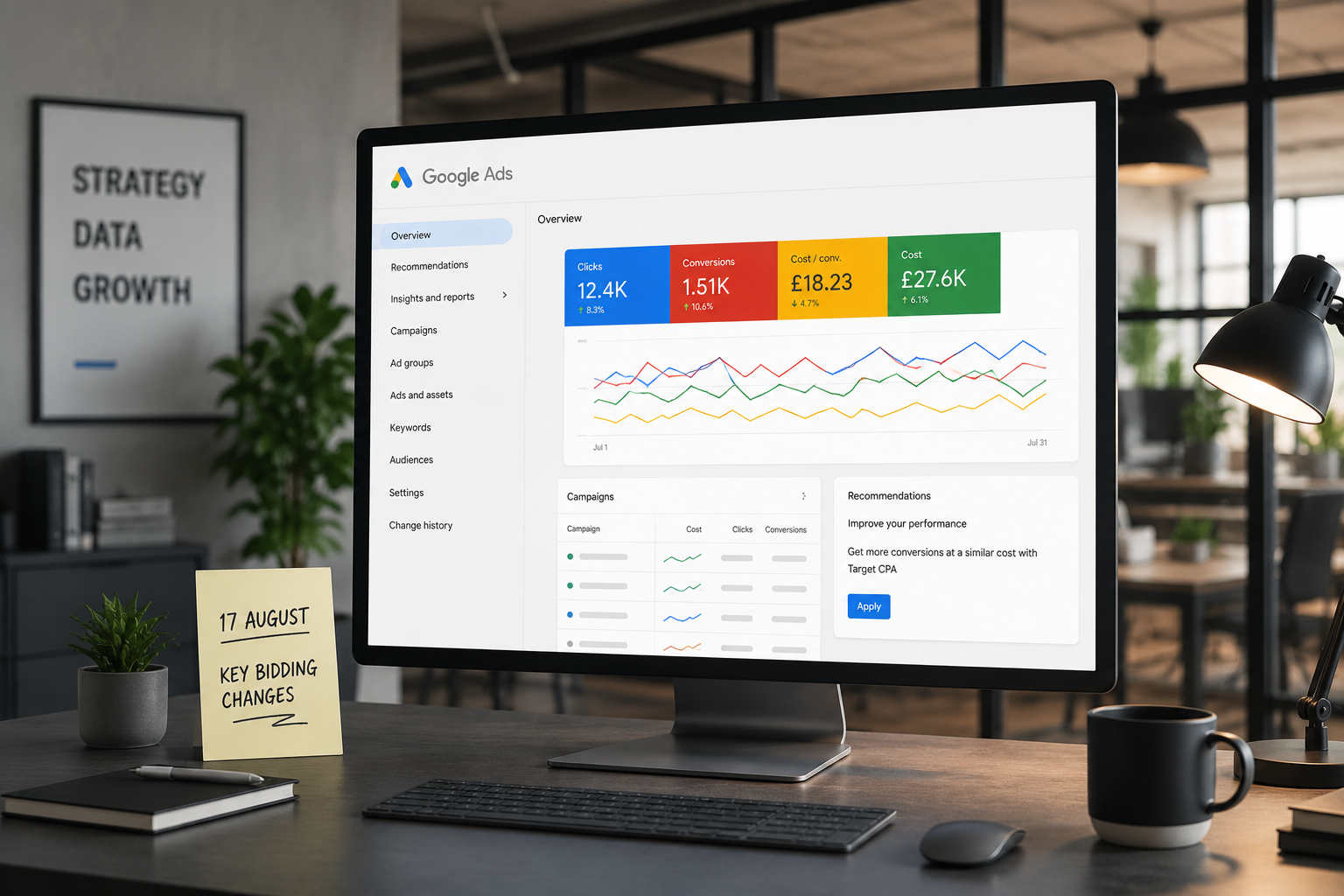 Google Ads dashboard