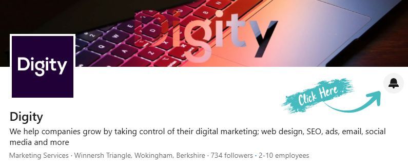 Digity logo with a keyboard background. Teal