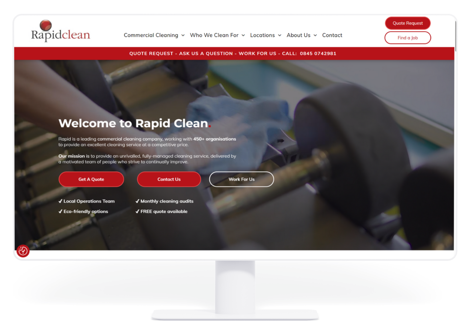 Rapid Clean website visual