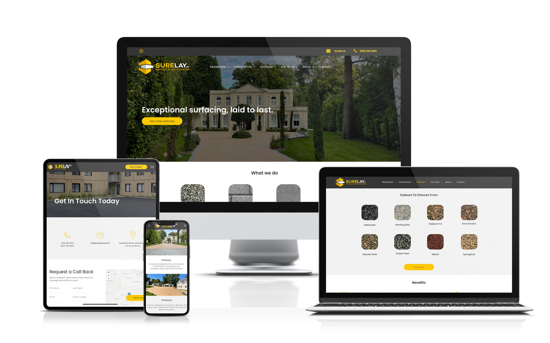 Surelay UK Website Mockup