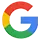 Google logo icon in multicolor letters with a white background