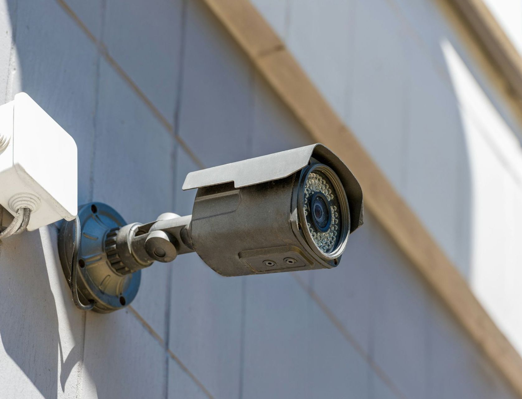 Security Camera Mounted on a Light-coloured Building Wall — Stewys in Tweed Heads, NSW