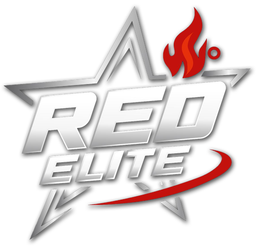 Red Elite logo: silver star with