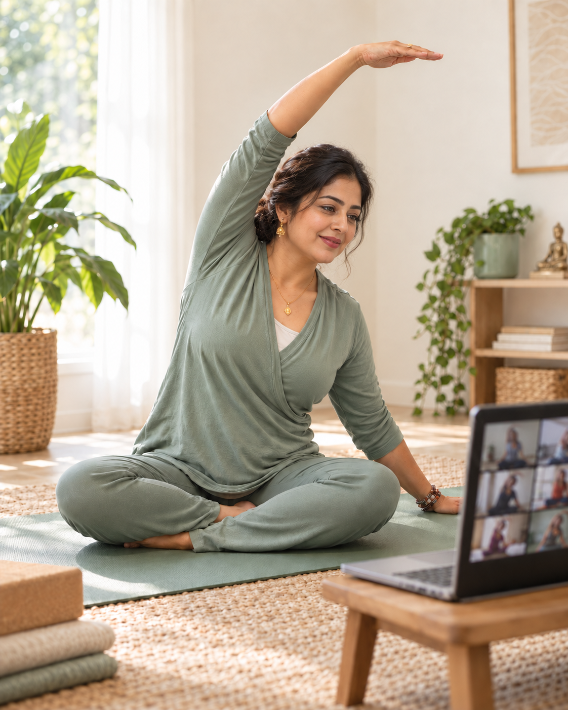 Maryam Asghar of Sunshine Wellness offering virtual Ayurveda, yoga, and Yoga Nidra services for women.