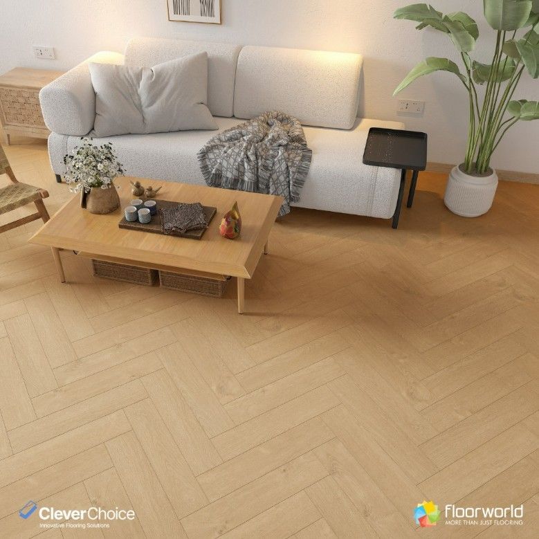 A Living Room With a Couch and a Coffee Table — Hoppens Floorworld in Clifton Beach, QLD