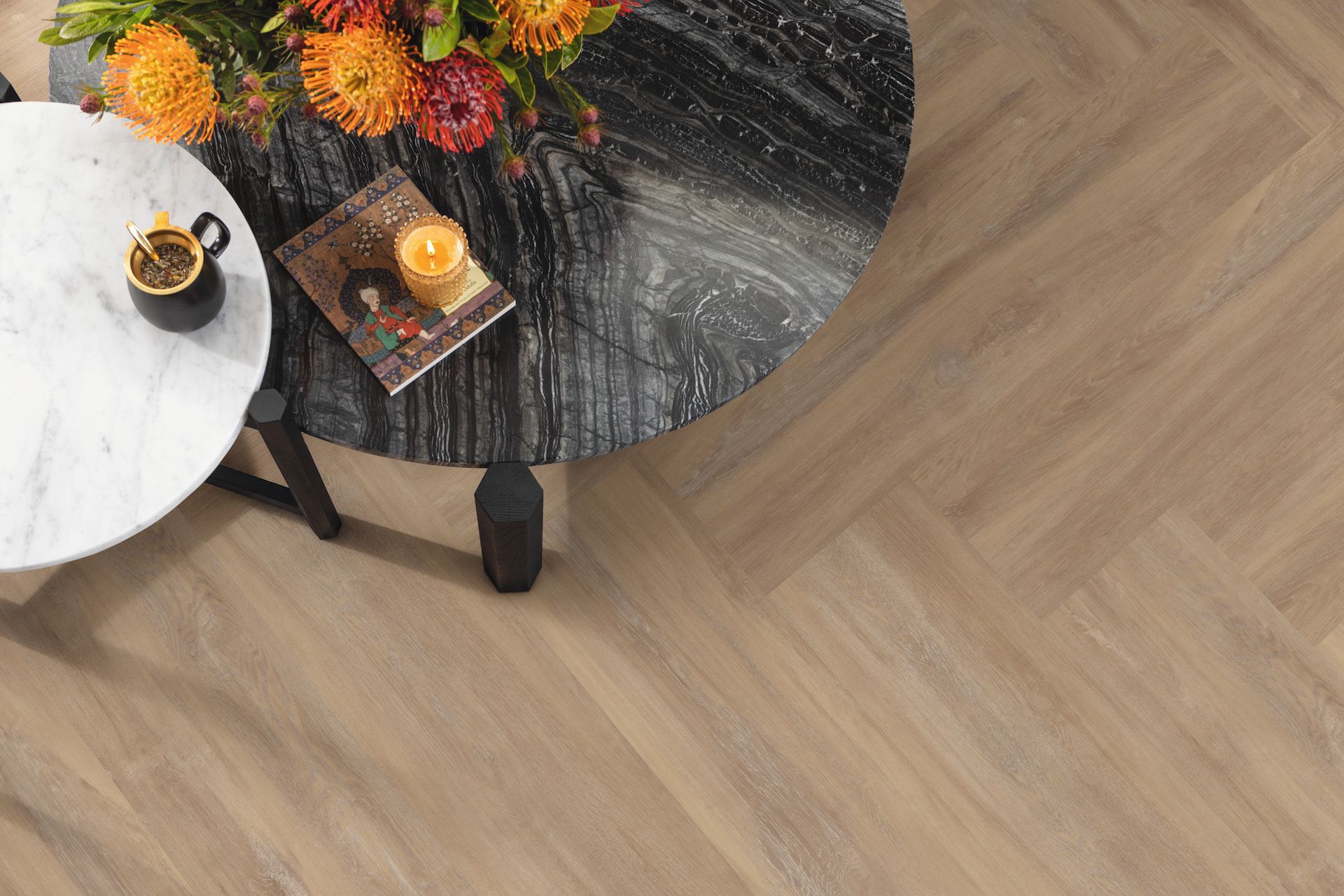 A Close Up of a Wooden Floor With Cork Underneath It — Hoppens Floorworld in Mareeba, QLD