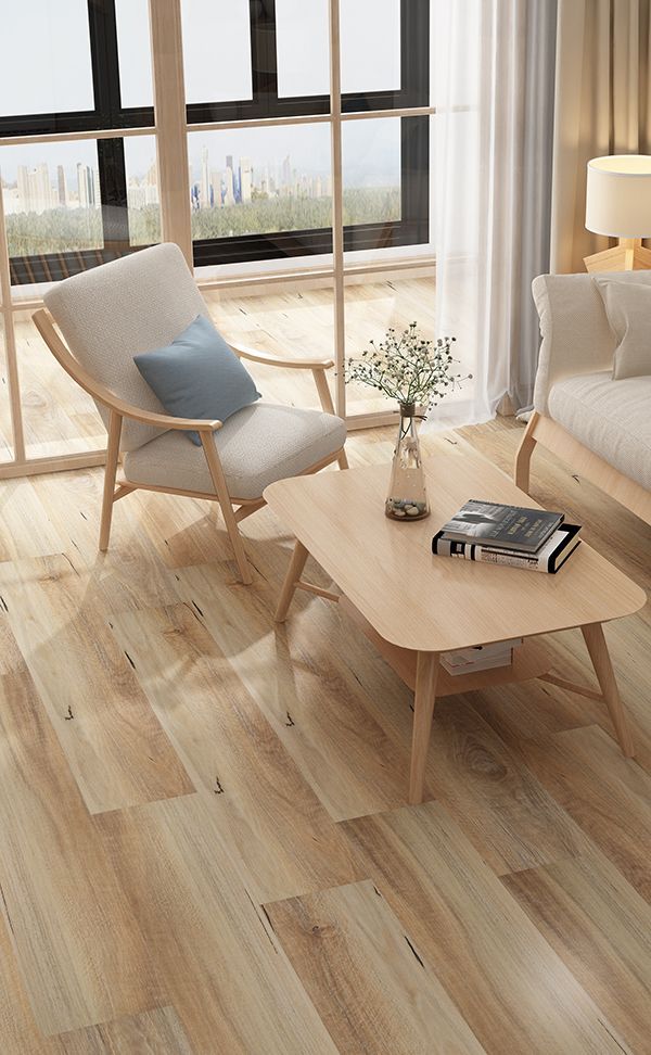 A Bathroom With a Wooden Floor and a Chair — Hoppens Floorworld in Manunda, QLD