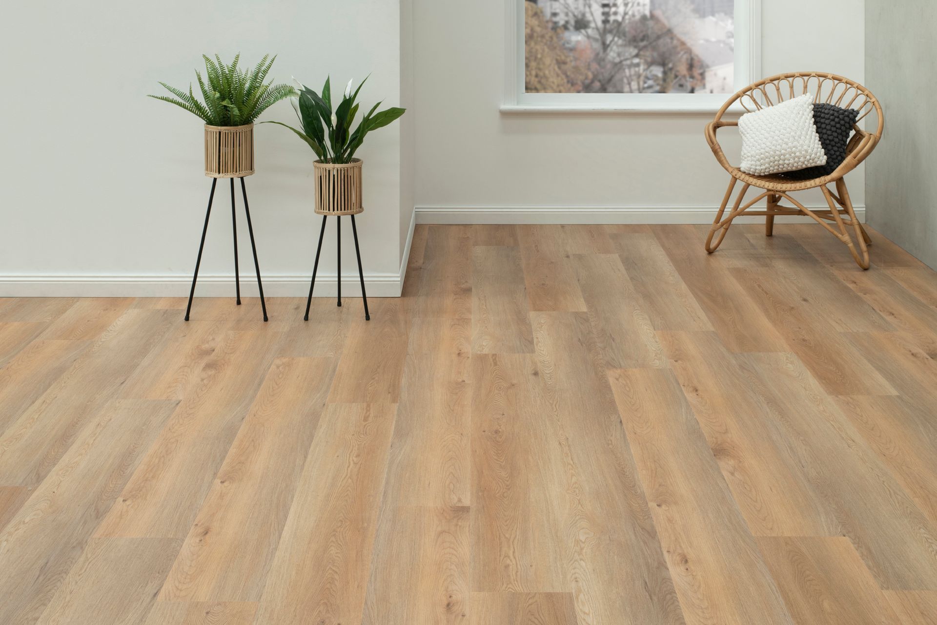 A Close Up of a Wooden Floor With Cork Underneath It — Hoppens Floorworld in Manunda, QLD