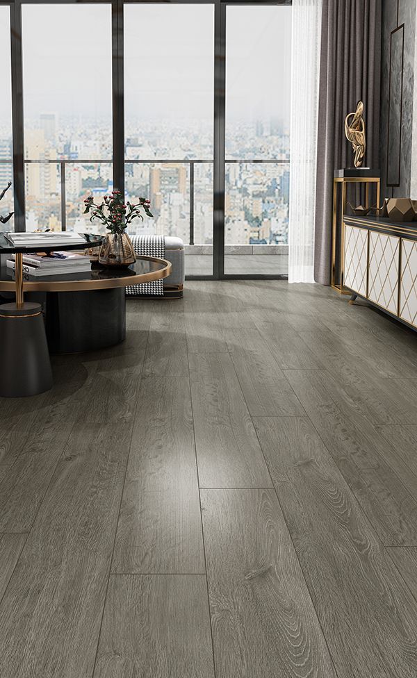 Room With Wood-look Tile Floor in a Room With Modern Furniture — Hoppens Floorworld in Atherton, QLD