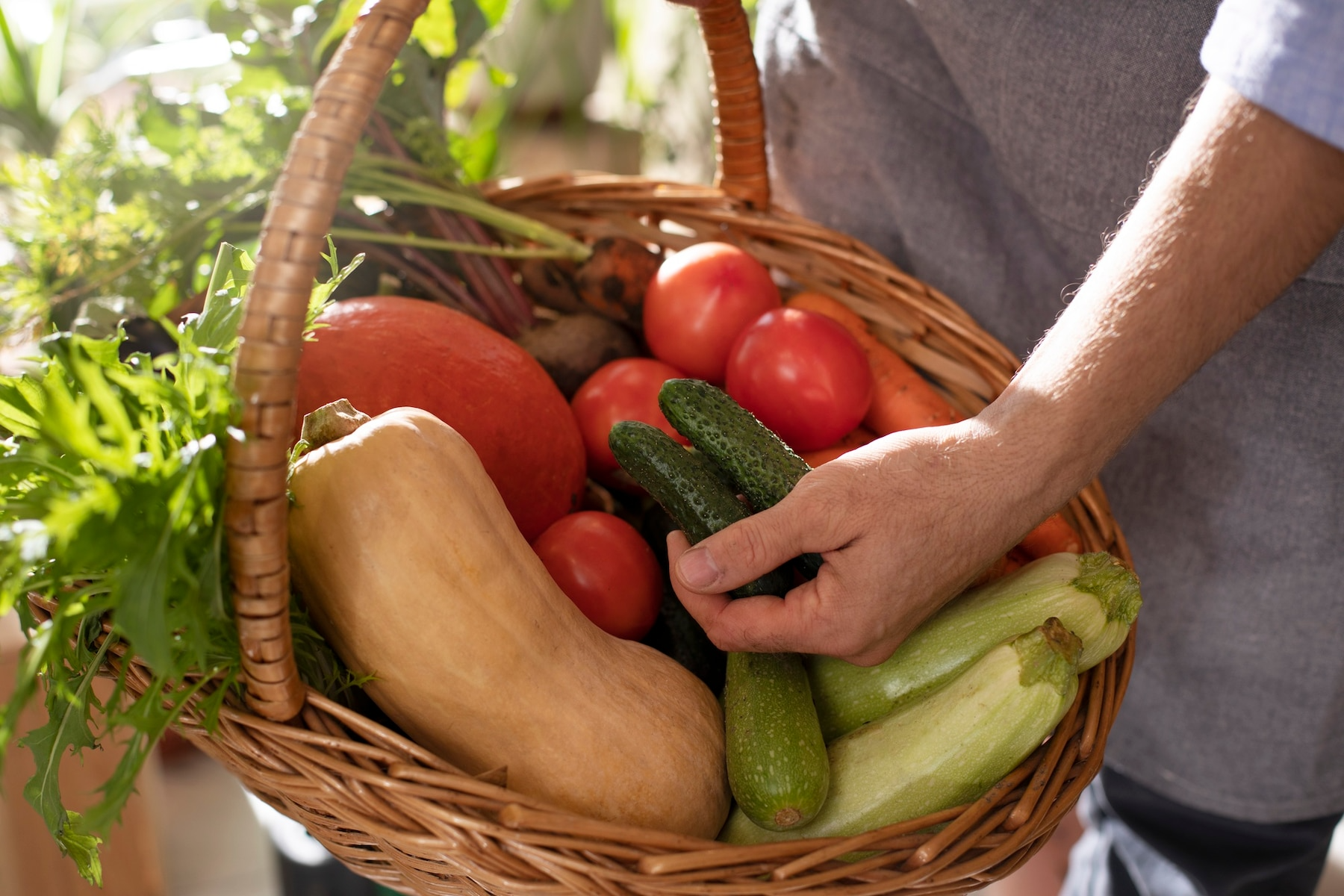 A basket full of vegetables