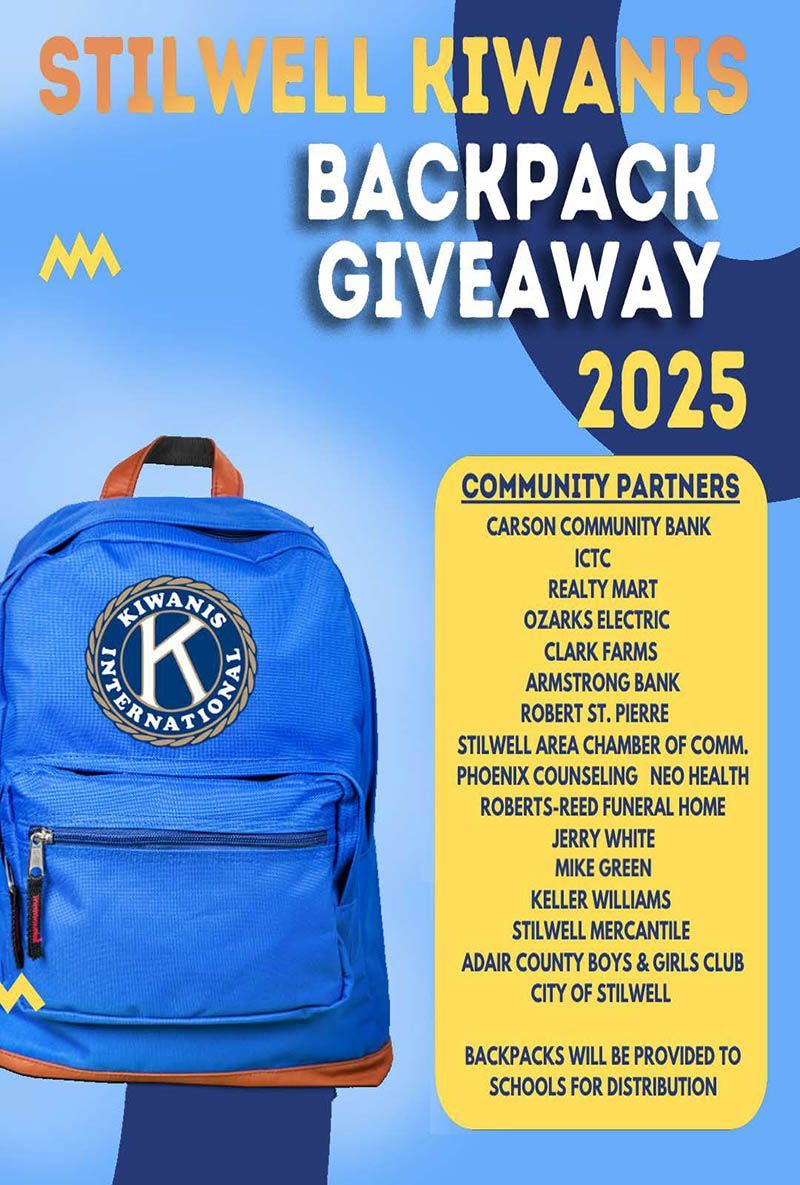 Click to download the Stilwell Kiwanis Backpack Giveaway flyer Stilwell Kiwanis Backpack Giveaway 2025
