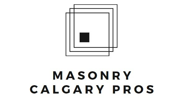 Our logo Masonry Calgary Pros logo showing three uniform squares over a smaller solid black square and the words 'Masonry Calgary Pros