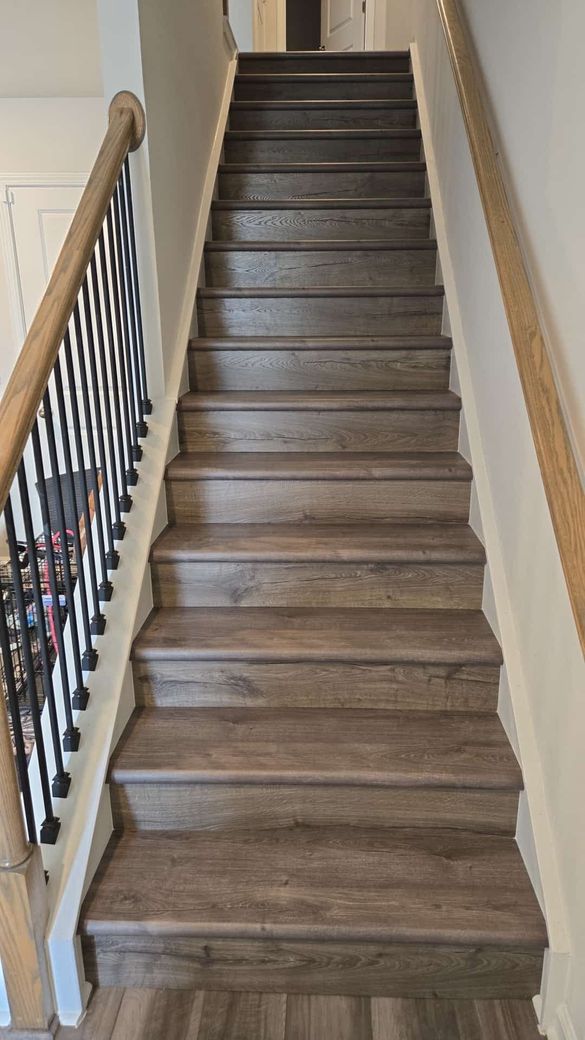 Vinyl plank flooring in a kitchen